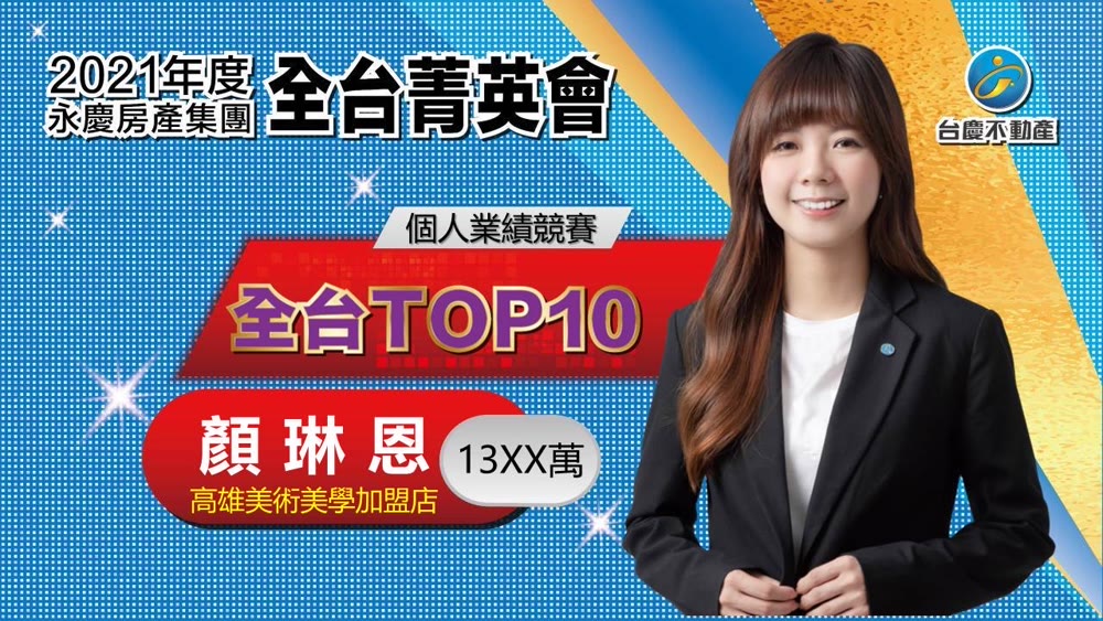 顏琳恩 民國110(2021)年度官方得獎榮譽卡 — 全國個人業績 TOP10、凱璿年度 TOP2