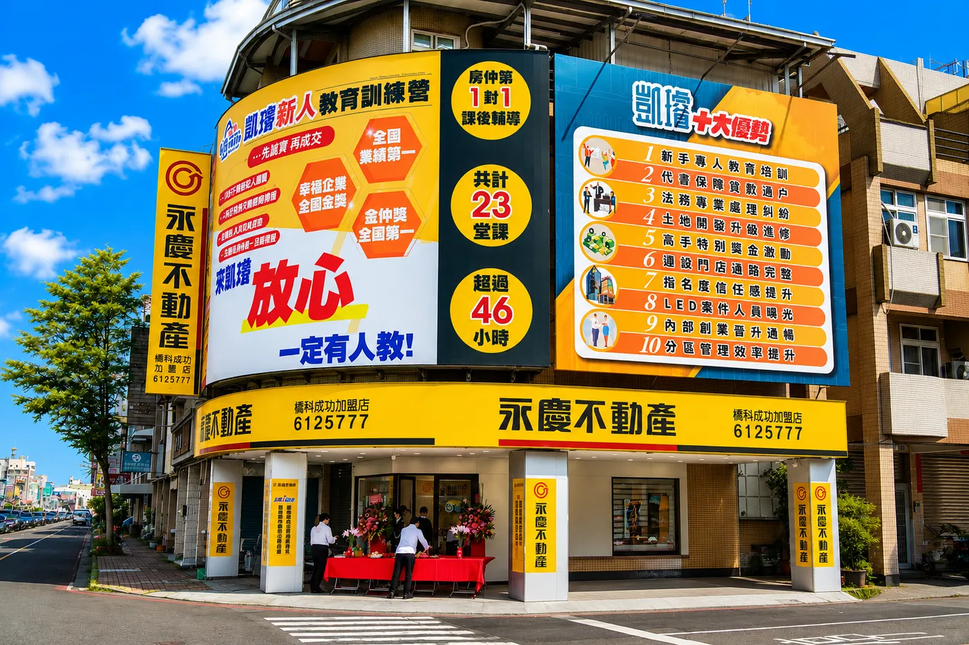 橋科成功 大型 LED 電視看板門市外觀