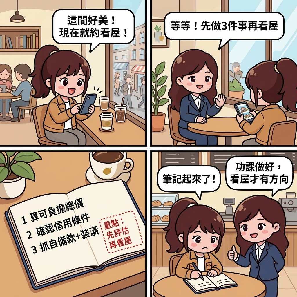 房產知識卡 — 第一次買房先做這3件事｜買房前準備清單